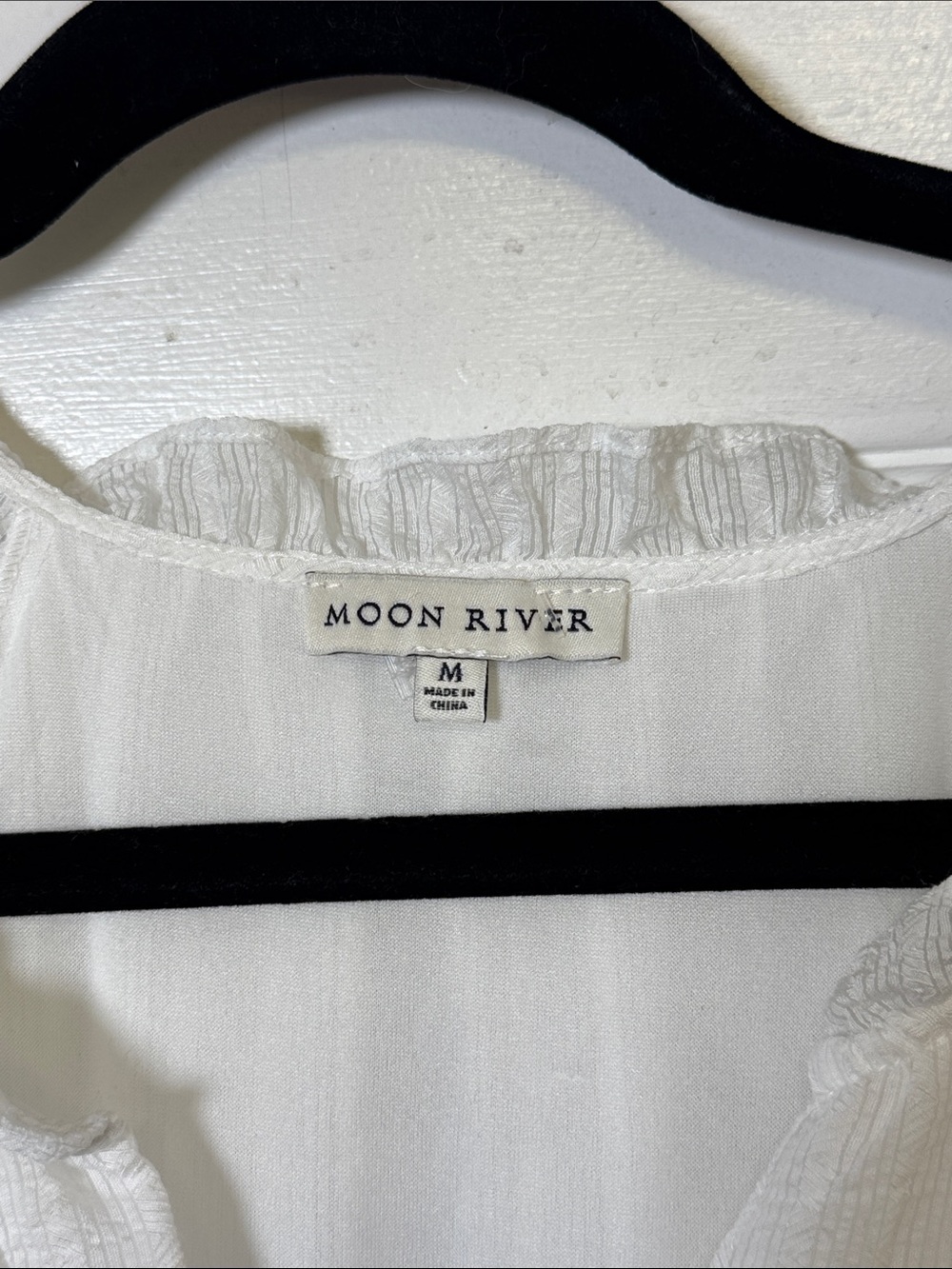 Moon River White Textured Tiered Midi Dress | Smocked Waist Boho Cottagecore M - Picture 2 of 9